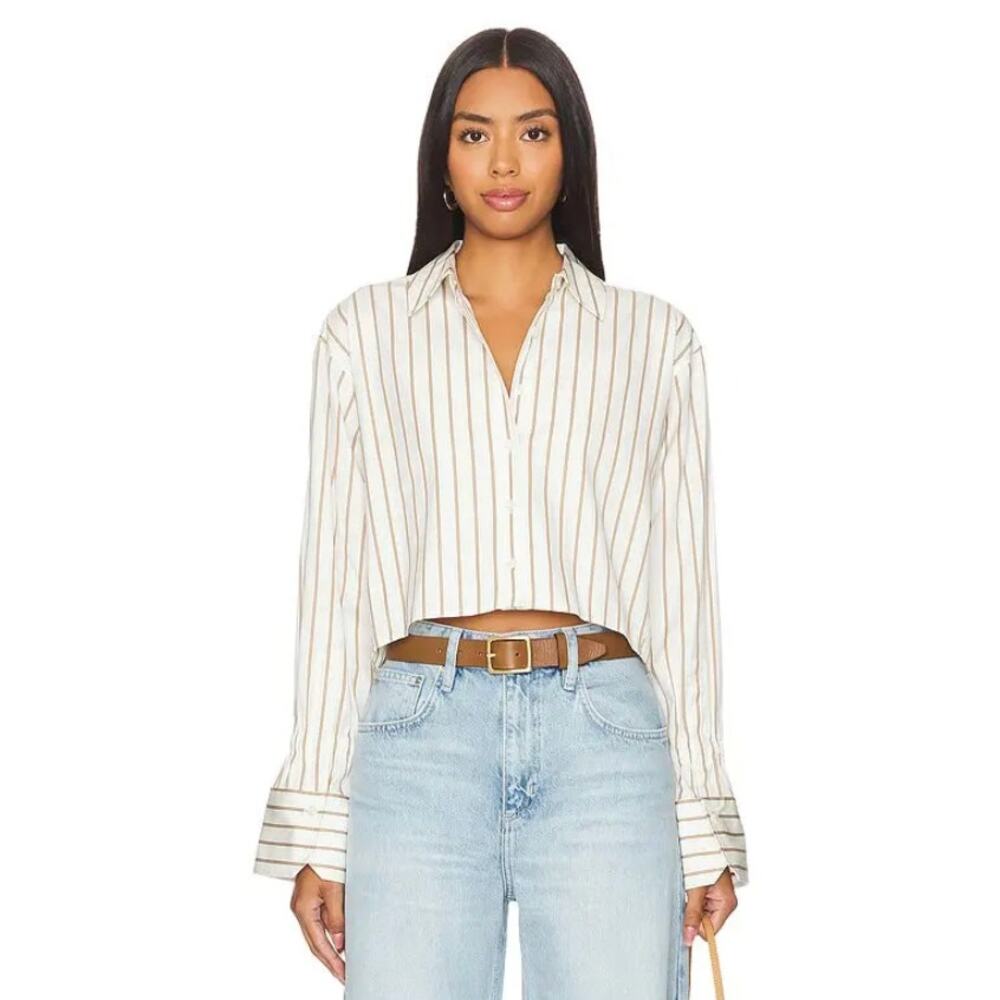 ALC Monica II Button Down Top in Ivory size 4